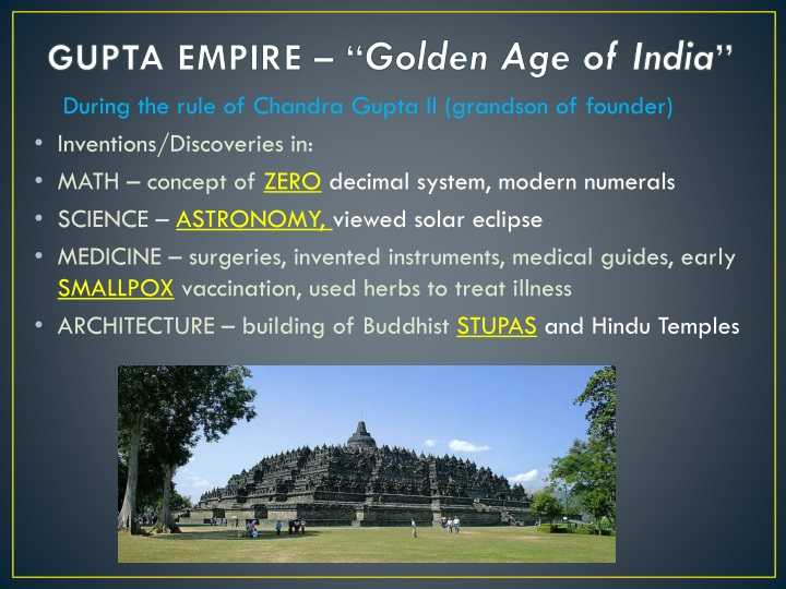 gupta empire development of science and Development of science under gupta empire development of science under gupta empire was progressive and it had attained considerable perfection mathematics, astronomy, medicine, chemistry, physics and metallurgy were the most prominent of the sciences at that time. gupta empire development of science and Development of science under gupta empire development of science under gupta empire was progressive and it had attained considerable perfection mathematics, astronomy, medicine, chemistry, physics and metallurgy were the most prominent of the sciences at that time.