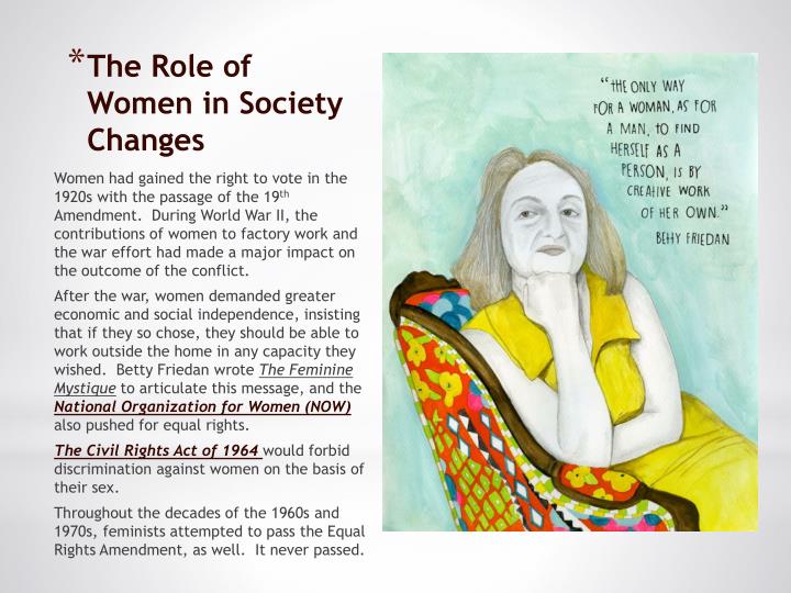 The Role of Women in Society in the 20th Century by Salvatore Ferrazzani The Role of Women in Society in the 20th Century by Salvatore Ferrazzani