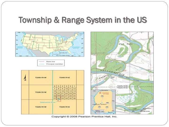does the us use the township and range system