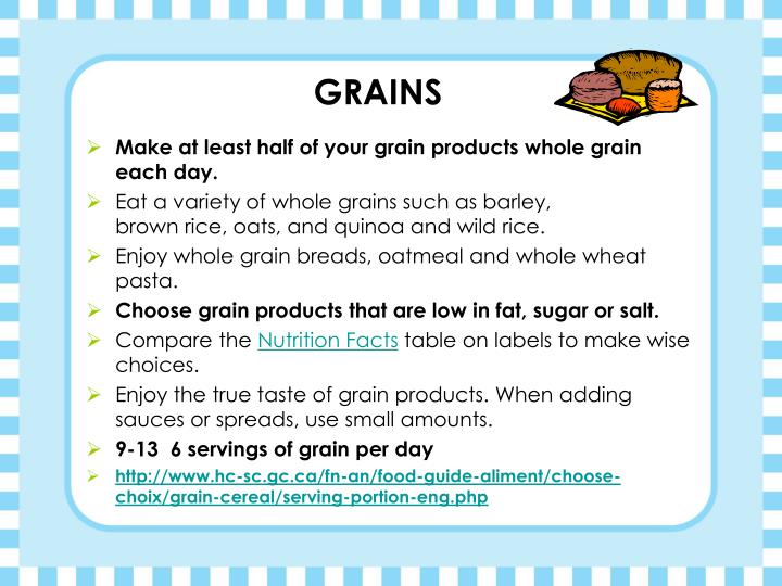 PPT CANADA’S FOOD GUIDE PowerPoint Presentation ID1550840