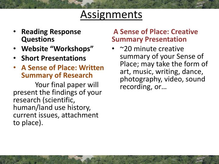 Research paper assignments