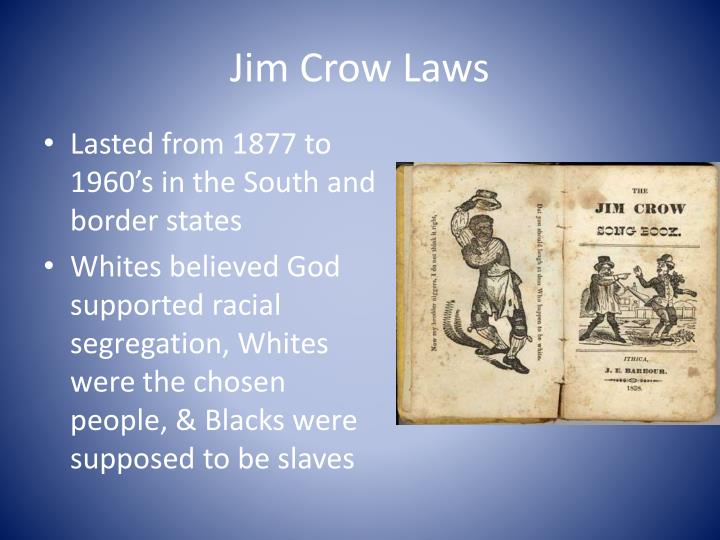 jim crow laws information jim crow laws information