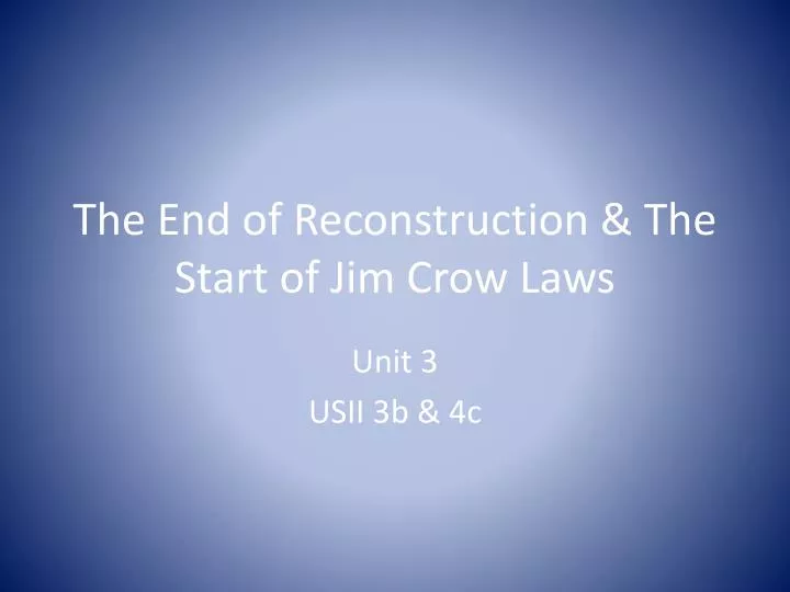 jim crow procedures end jim crow procedures end