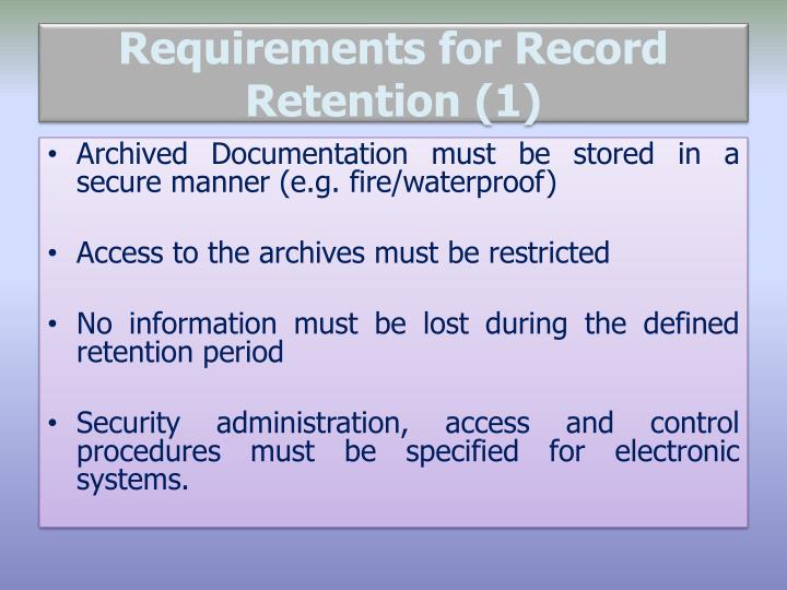 PPT GMP Document and Record Retention PowerPoint Presentation ID