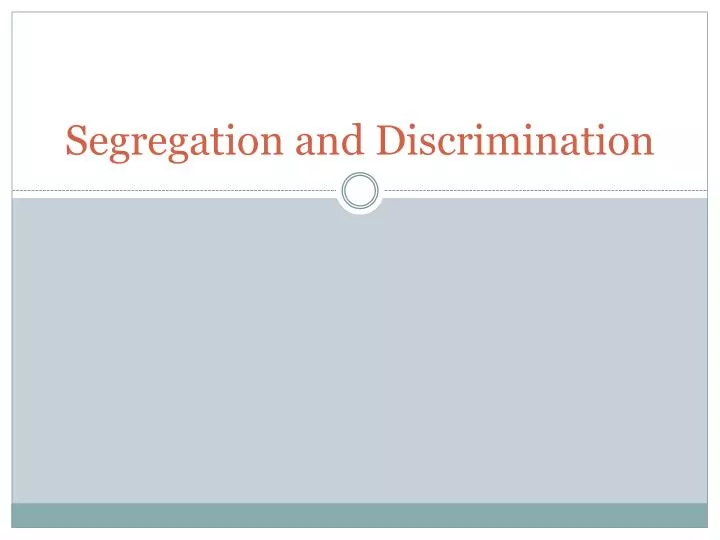 discrimination and segregation Beginning in the 1890s, georgia and other southern states passed a wide variety of jim crow laws that mandated racial segregation or separation in public facilities and effectively codified the. discrimination and segregation Beginning in the 1890s, georgia and other southern states passed a wide variety of jim crow laws that mandated racial segregation or separation in public facilities and effectively codified the.