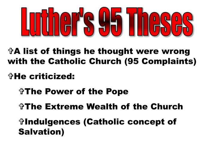 Martin luther 95 theses powerpoint