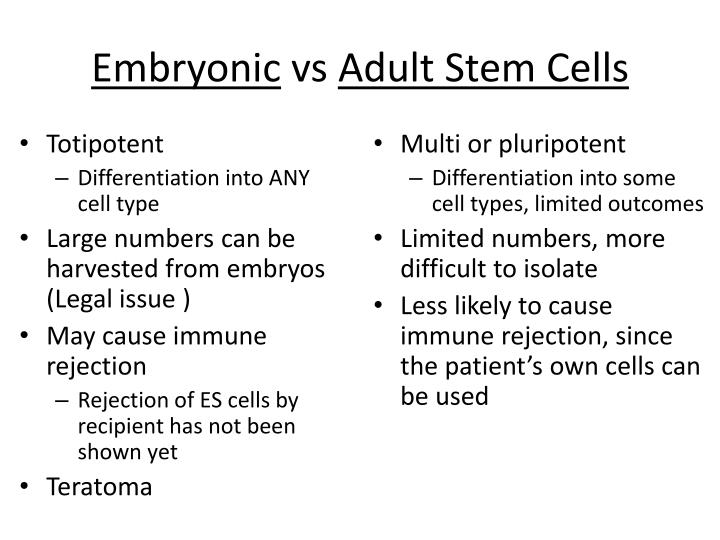 disadvantages of embryonic stem cells disadvantages of embryonic stem cells