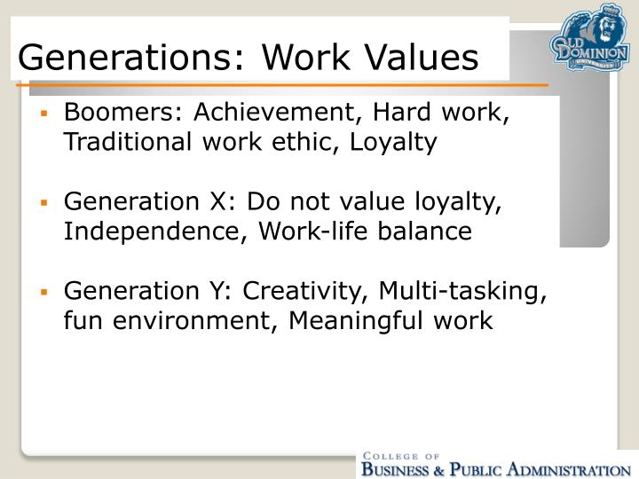 work ethics generation by generation work ethics generation by generation