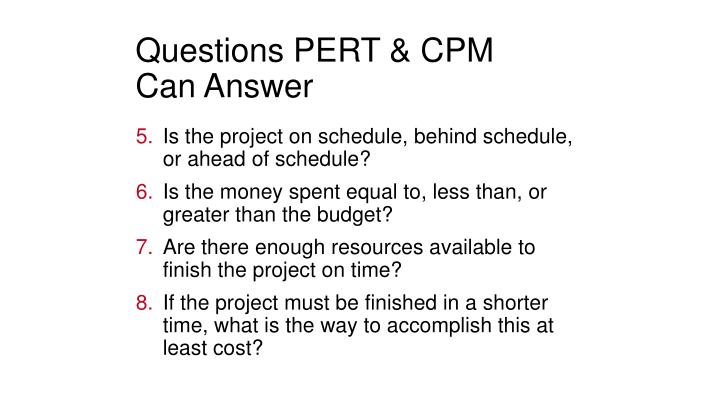role of pert and cpm in project management role of pert and cpm in project management