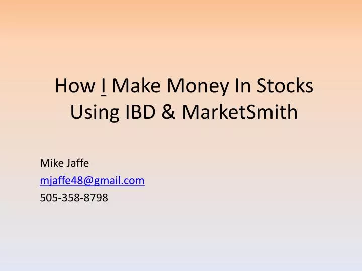 ibd make money stock