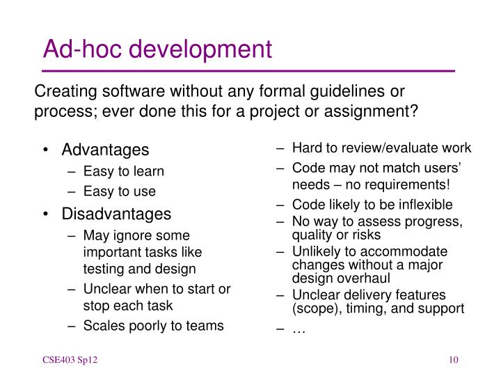 Ad Hoc Assignments