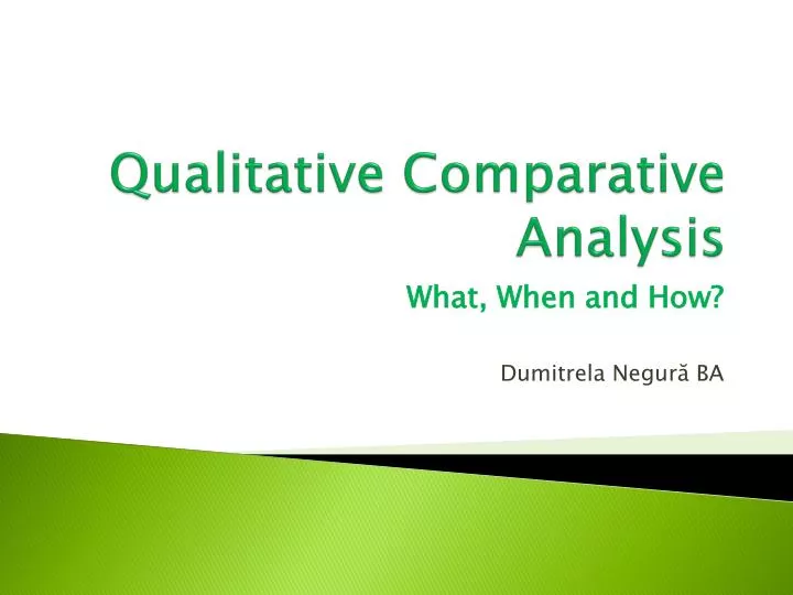 is comparative study qualitative