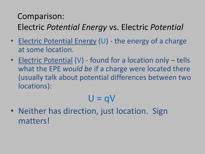 PPT - Physics 1161 Lecture 4 Potential & Potential Energy PowerPoint ...