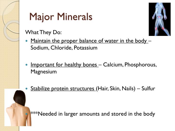 major minerals