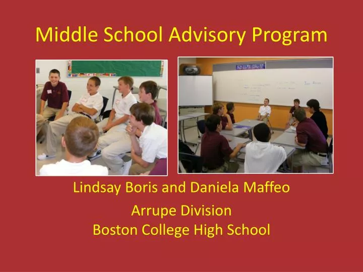 PPT Middle School Advisory Program PowerPoint Presentation ID1592486