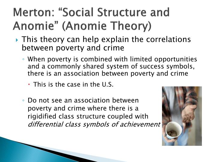 Social Structure And Anomie Merton