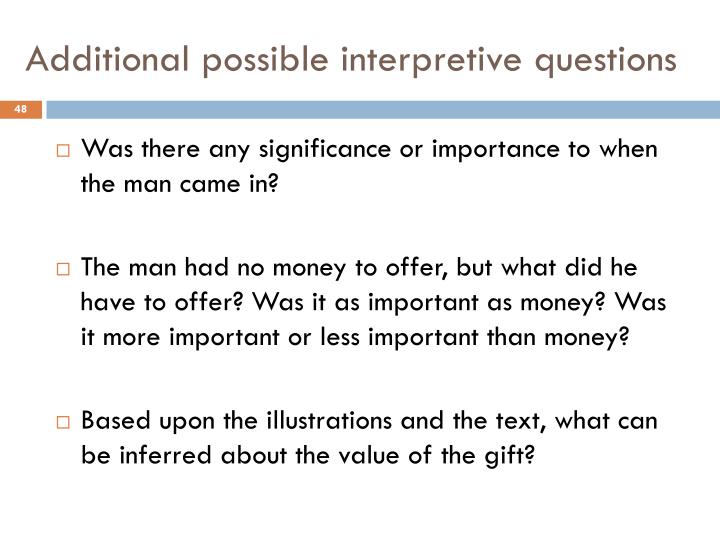 what is a interpretive question