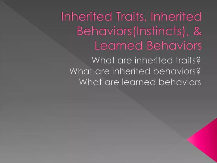 what is a learned behavior what is a learned behavior