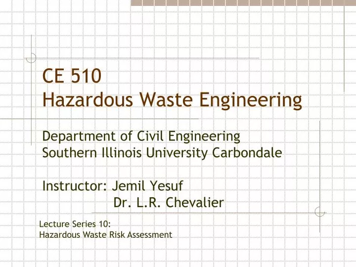 University Of Illinois Hazardous Materials Training Program