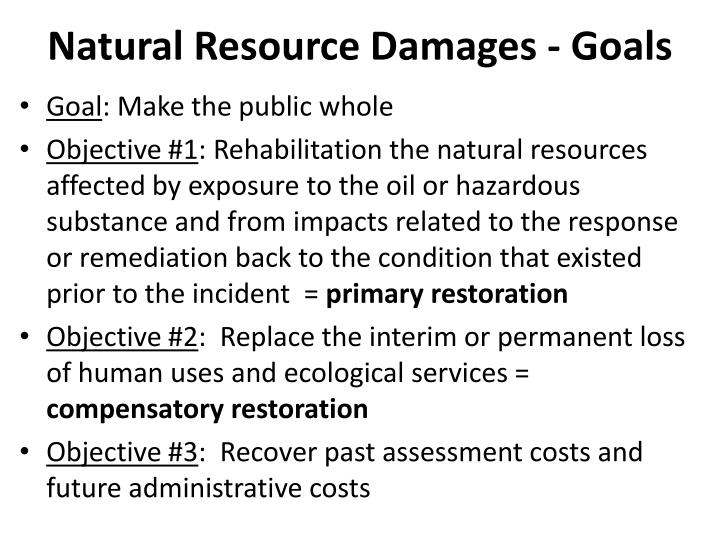 Cercla Natural Resource Damages Future Costs Cercla Natural Resource Damages Future Costs