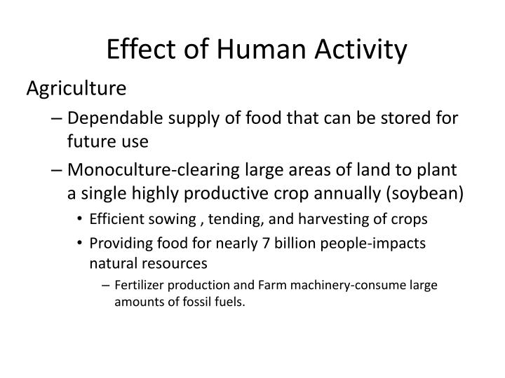 Impact of human activity
