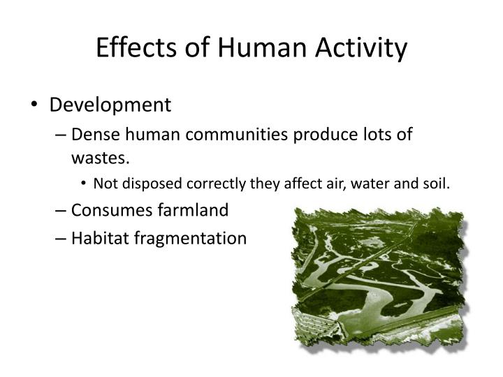 Impact of human activity