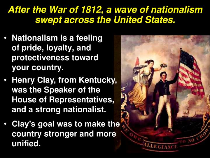 the nationalism that emerged after the aftermath of the war of 1812 The war of 1812 inspired american nationalism for many reasons, one of which being that it was the first war that the country fought as an independent nation against a foreign enemy in this case, the enemy was great britain, its north american colonies in what is now canada and many native american . the nationalism that emerged after the aftermath of the war of 1812 The war of 1812 inspired american nationalism for many reasons, one of which being that it was the first war that the country fought as an independent nation against a foreign enemy in this case, the enemy was great britain, its north american colonies in what is now canada and many native american .