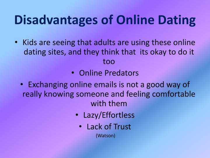 what are the advantages and disadvantages of online relationships