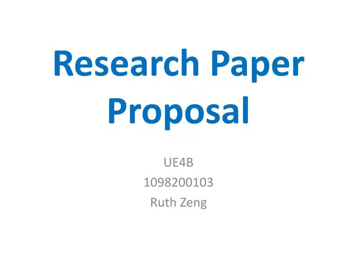 what a research paper proposal what a research paper proposal