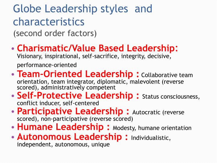 leadership styles and characteristics