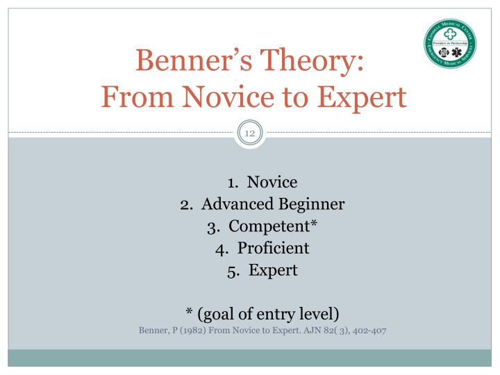 ppt paramedic preceptor training program 2013 2014 benner s novice to expert theory