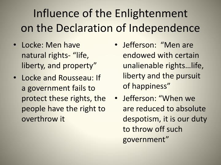 enlightenment influences on the declaration of How are the ideals of the enlightenment expressed in the declaration of the rights of man and the citizen and how can the influence of jefferson and the. enlightenment influences on the declaration of How are the ideals of the enlightenment expressed in the declaration of the rights of man and the citizen and how can the influence of jefferson and the.