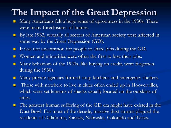 effects of the great depression