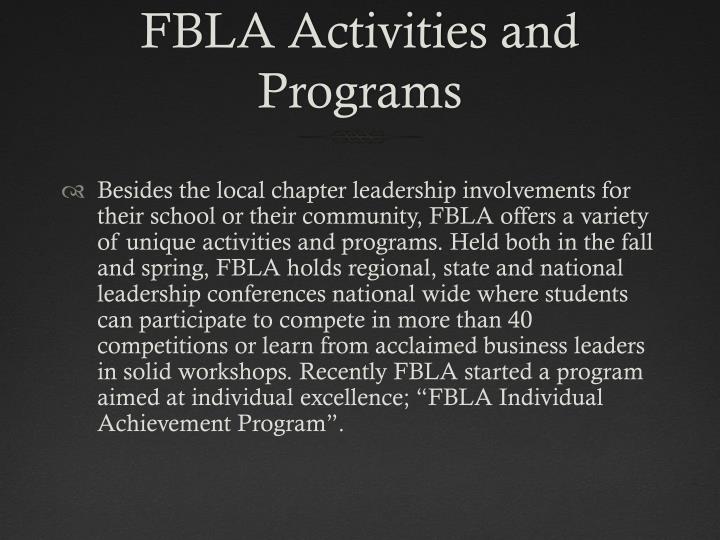 PPT FBLA THE HISTORY and IMPORTANCE PowerPoint Presentation ID1663727