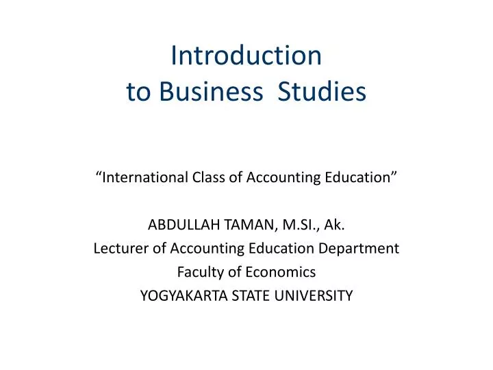 introduction to business study introduction to business study