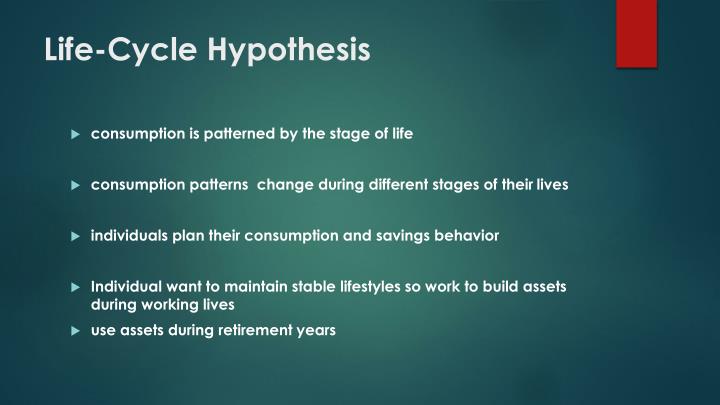 the life cycle hypothesis An easy overview of the life cycle hypothesis. the life cycle hypothesis An easy overview of the life cycle hypothesis.