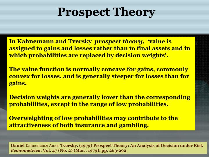 Gambling prospect theory