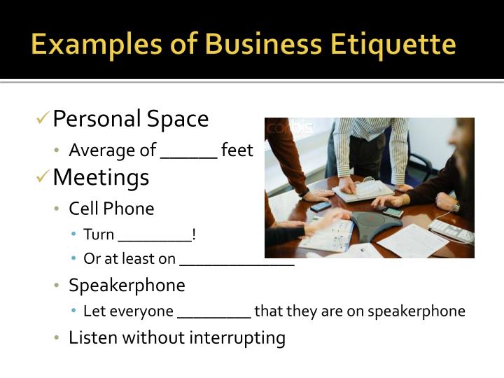 Business etiquette essay