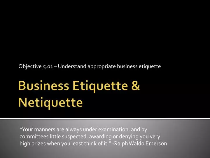 ppt business etiquette netiquette powerpoint email etiquette ppt