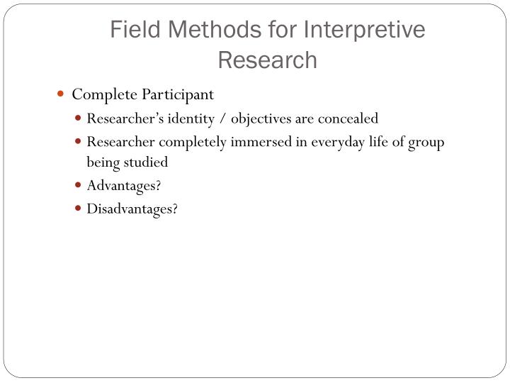 Interpretive research