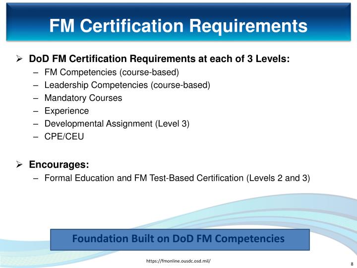 PPT DoD Financial Management Certification Program PowerPoint PPT DoD Financial Management Certification Program PowerPoint