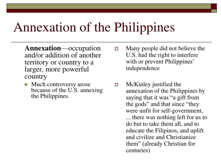 annexation of the philippines