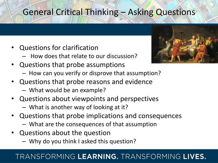 asking questions critical thinking asking questions critical thinking