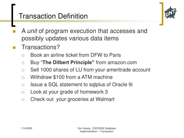 define customer transaction define customer transaction
