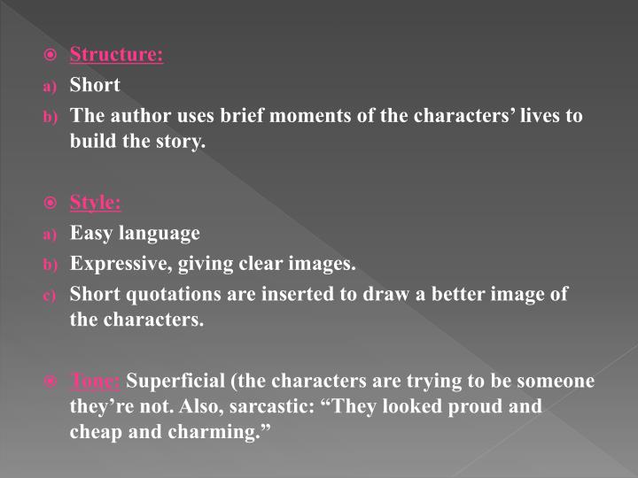 The standard of living dorothy parker essay