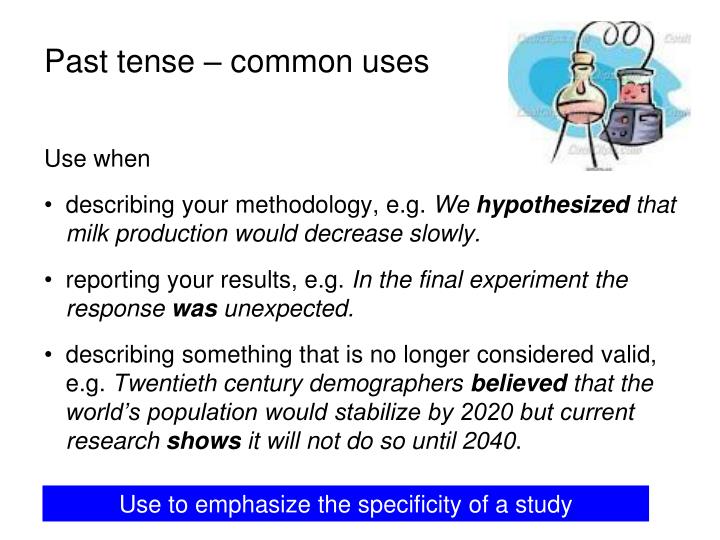 Dissertation written in past tense