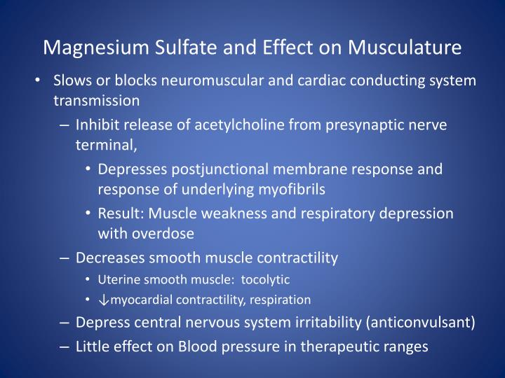 PPT Magnesium Sulfate in Obstetrics Indications and Complications