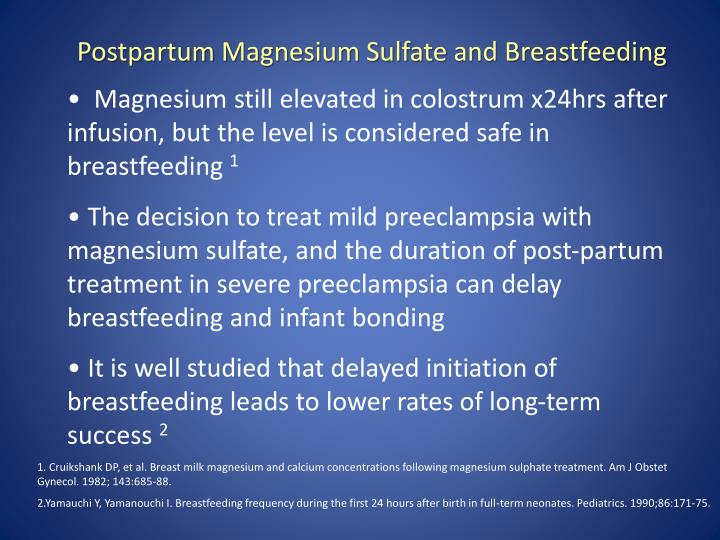 PPT Magnesium Sulfate in Obstetrics Indications and Complications PowerPoint Presentation