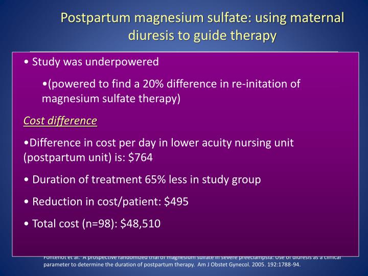 PPT Magnesium Sulfate in Obstetrics Indications and Complications PowerPoint Presentation