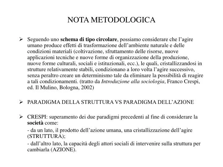 PPT NOTA METODOLOGICA PowerPoint Presentation ID1727406